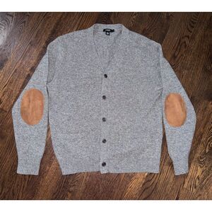 COPY - J.Crew Men's Gray Lambswool Cardigan Sweater w/Elbow Patches Size L